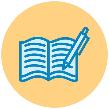 Kitap. Web simgesi basit illüstrasyon