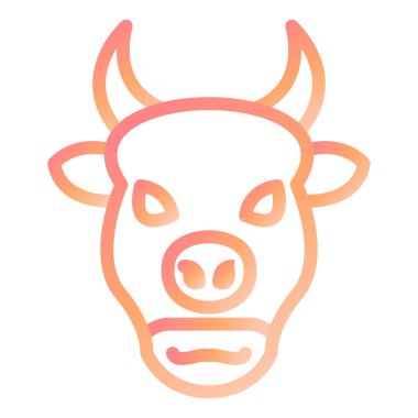 Bizon. Web simgesi basit illüstrasyon 