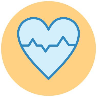 Kalp. Web simgesi basit illüstrasyon