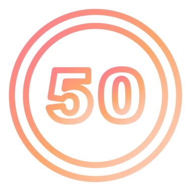 Hız sınırı 50 izole arkaplan