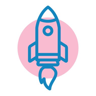 roket ikonu vektör illüstrasyonu