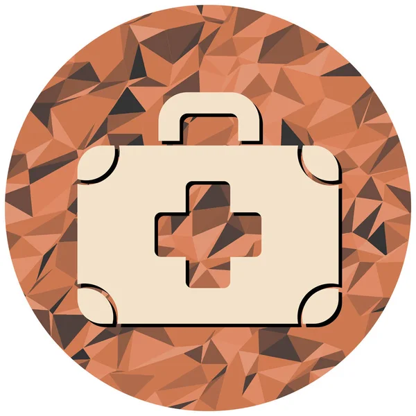 Tıbbi çanta ikonu. vektör illüstrasyonu