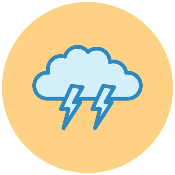 Storm Cloud Web Icon — Stock Vector