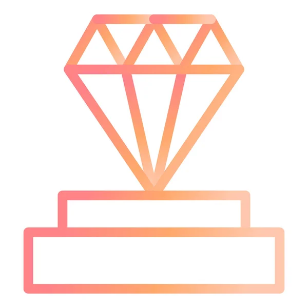 Diamond Display Moderne Pictogram Vector Illustratie — Stockvector