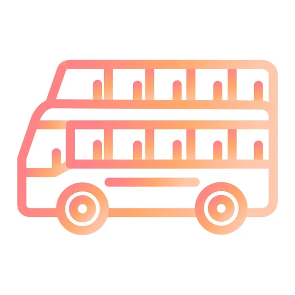 Double Decker Bus Web Icon Simple Illustration — Stock Vector