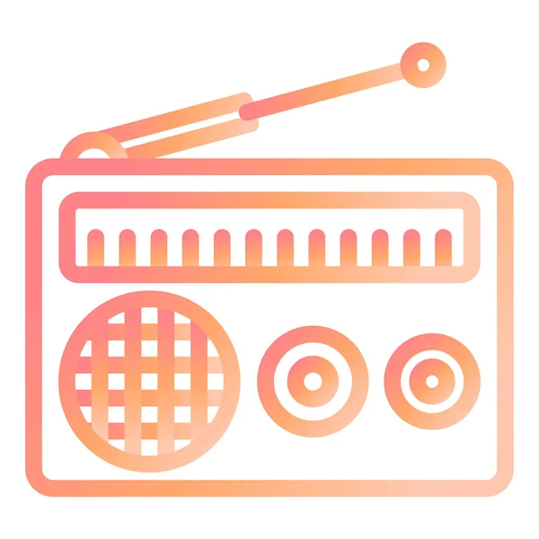 Radio Icono Web Ilustración Simple — Vector de stock