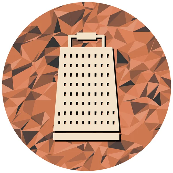 Kare bir düğmedeki tek bir beyaz kağıdın çizimi