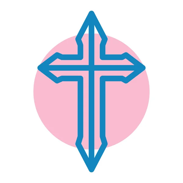 Хрест Значок Векторна Ілюстрація — стоковий вектор