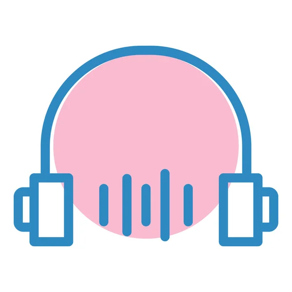 Auriculares Icono Web Ilustración Simple — Vector de stock