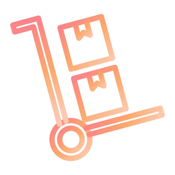 Een Trolley Web Icoon Eenvoudige Illustratie — Stockvector