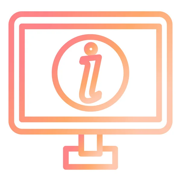 Informationen Web Symbol Einfache Illustration — Stockvektor