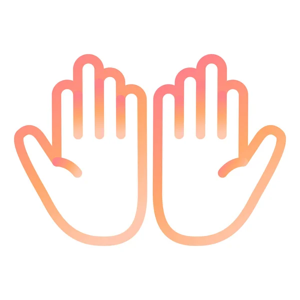 Les Mains Icône Web Illustration Simple — Image vectorielle