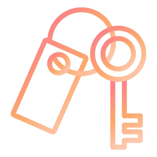 Zimmerschlüssel Web Symbol Einfache Illustration — Stockvektor