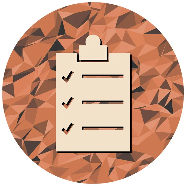 Kontrol listesi simgesi, vektör illüstrasyonu