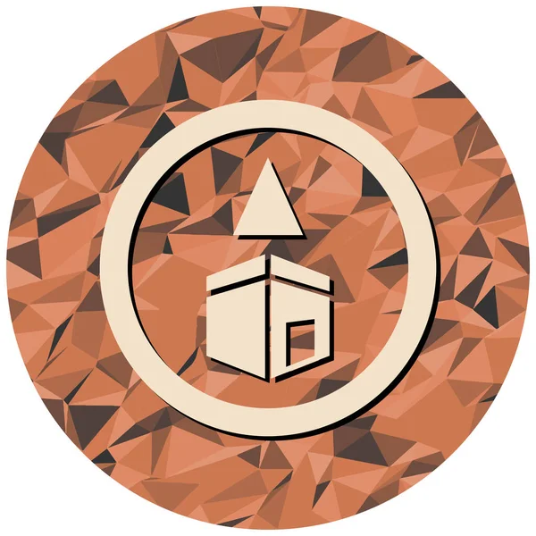 Altın bir ikonun düz tasarımının vektör çizimi