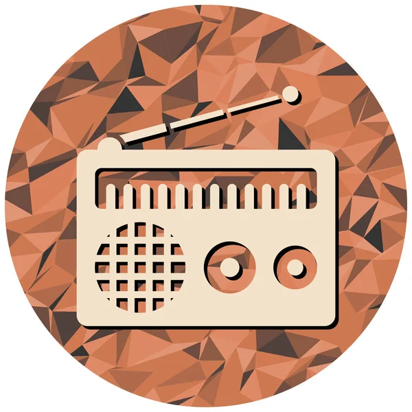 Ilustración Vectorial Icono Radio Retro — Vector de stock
