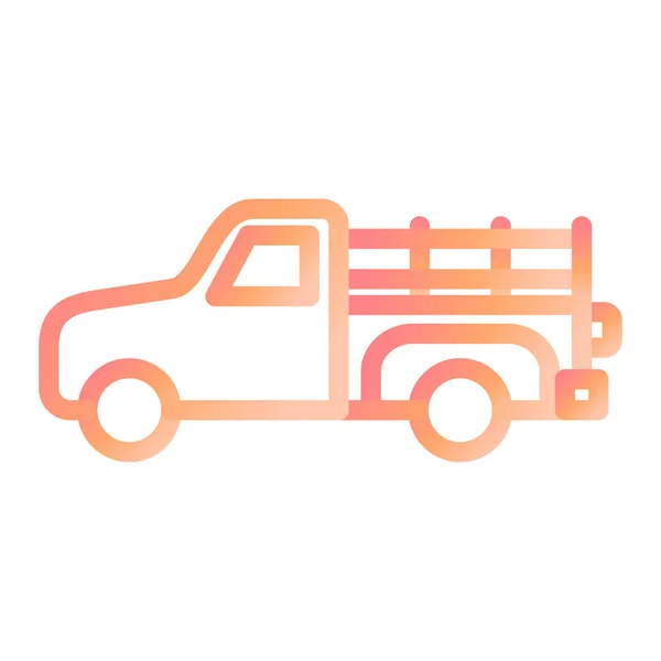 Farmer Lkw Web Symbol Einfache Illustration — Stockvektor