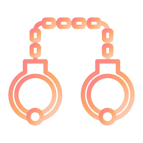 Vector Illustration Handcuffs Icon — Stock Vector