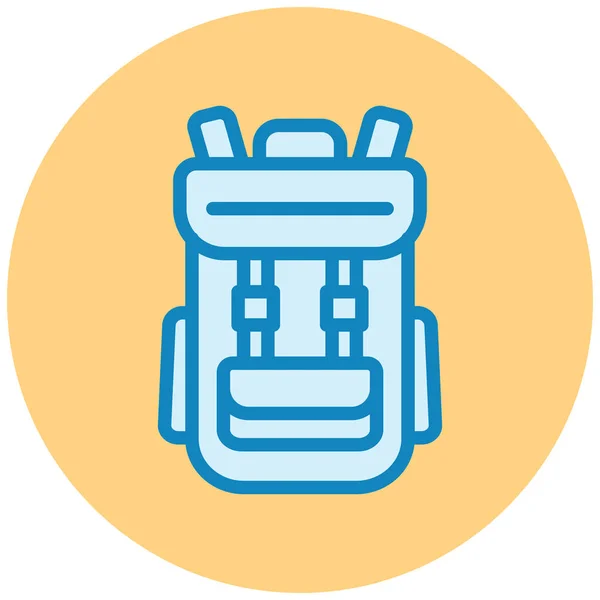 Rucksack Web Symbol Einfache Illustration — Stockvektor