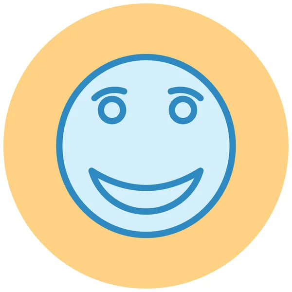 Gezicht Emoticon Web Icoon — Stockvector