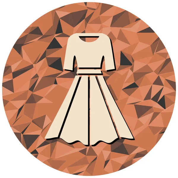 elbise simgesi illüstrasyonu, beyaz arkaplanda vektör.