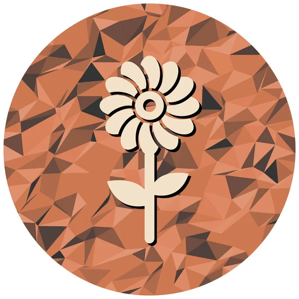 Çiçek. Web simgesi basit illüstrasyon