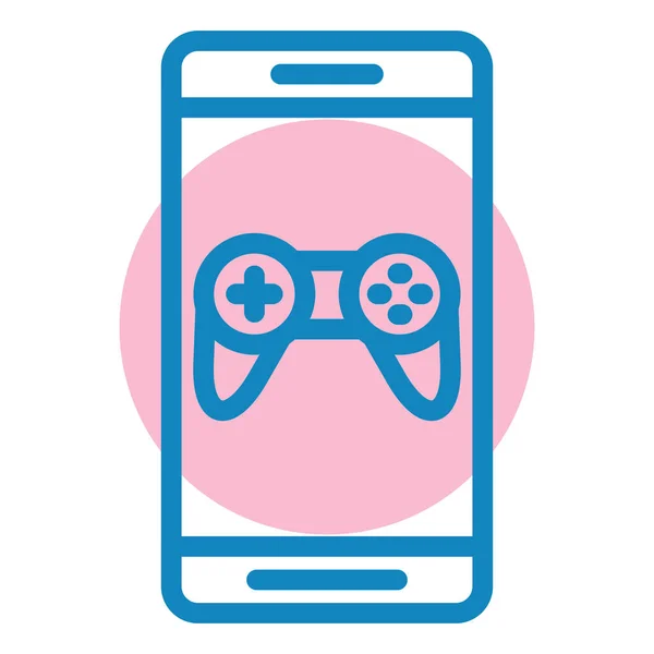 Mobile Gamepad Web Icon Simple Design — Stock Vector