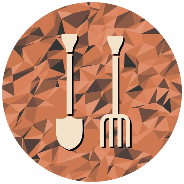 Kürek. Web simgesi basit illüstrasyon