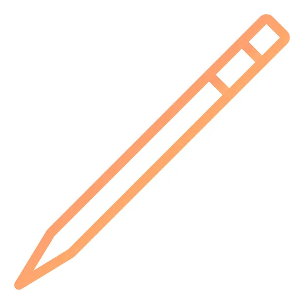 Ceruza Vektor Ikon Stílus Lapos Szimbólum Fehér Szín Lekerekített Szögek — Stock Vector