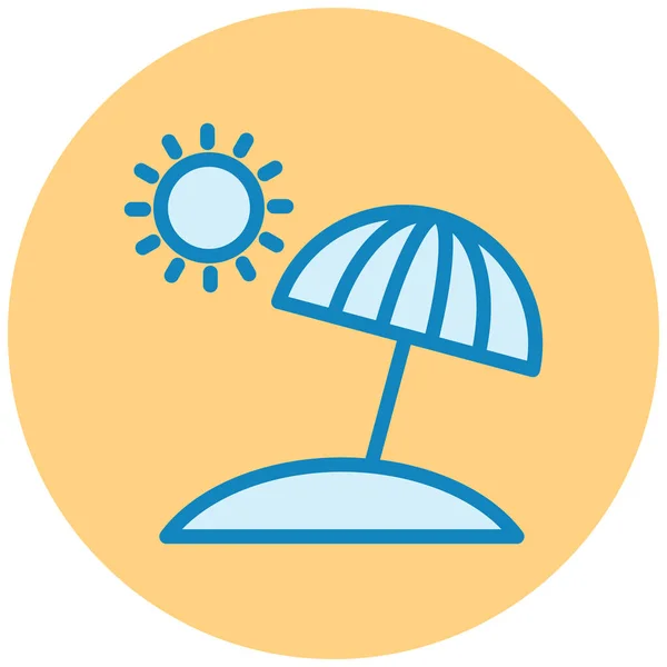 Sonnenschirm Einfache Illustration — Stockvektor