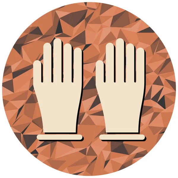 Eldiven ikonu. vektör illüstrasyonu