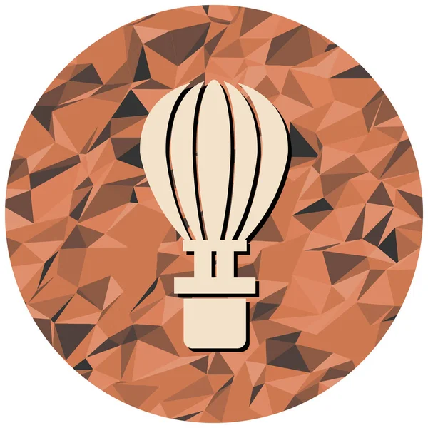 Beyaz arka planda izole edilmiş sıcak hava balonu simgesi. seyahat sembolü çizimi.