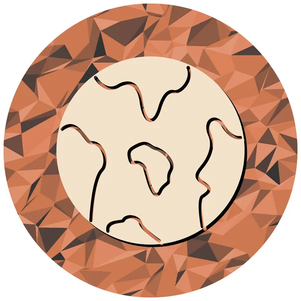 Dünya gezegeni ikonu. vektör illüstrasyonu