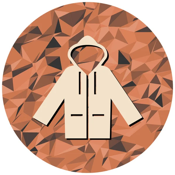 Palto ikonu. Web tasarımı için insan piktogram vektör sembolünün düz çizimi