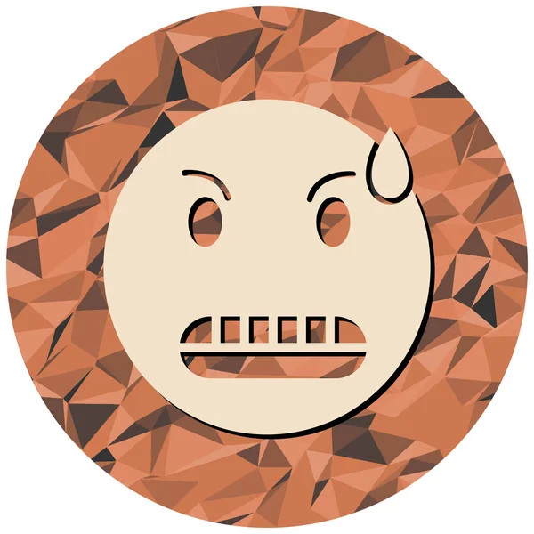 Expressão Facial Ilustração Vetor Emoticon — Vetor de Stock