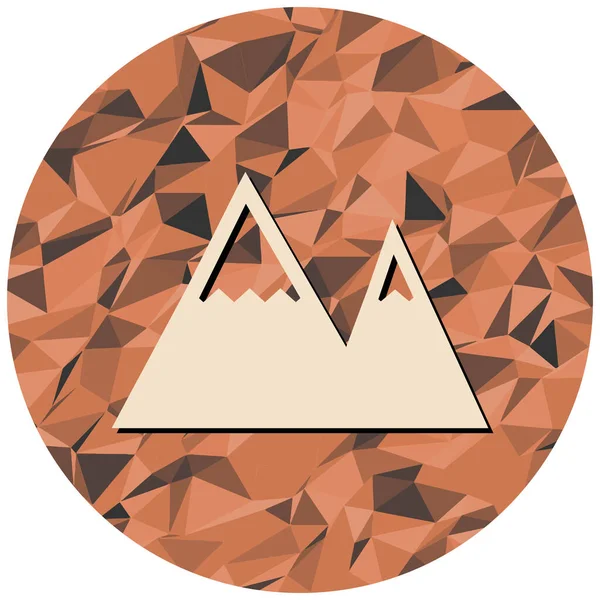 Bir dağ simgesinin vektör illüstrasyonu