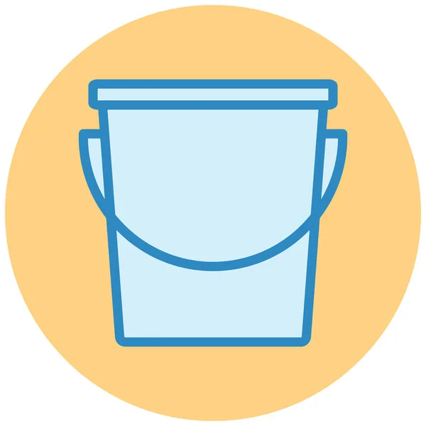 Cubo Icono Web Ilustración Simple — Vector de stock