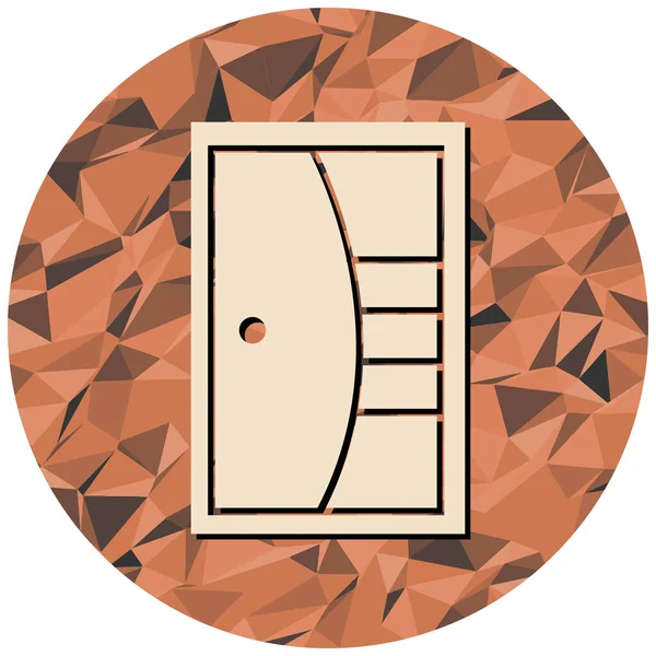 Kapı simgesi beyaz arkaplanda izole edilmiş. vektör illüstrasyonu