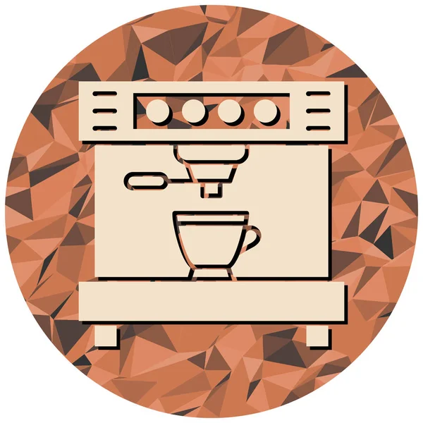 Coffee Maker Icon Flat Illustration Hot Tea Vector Icons Web — Stock Vector