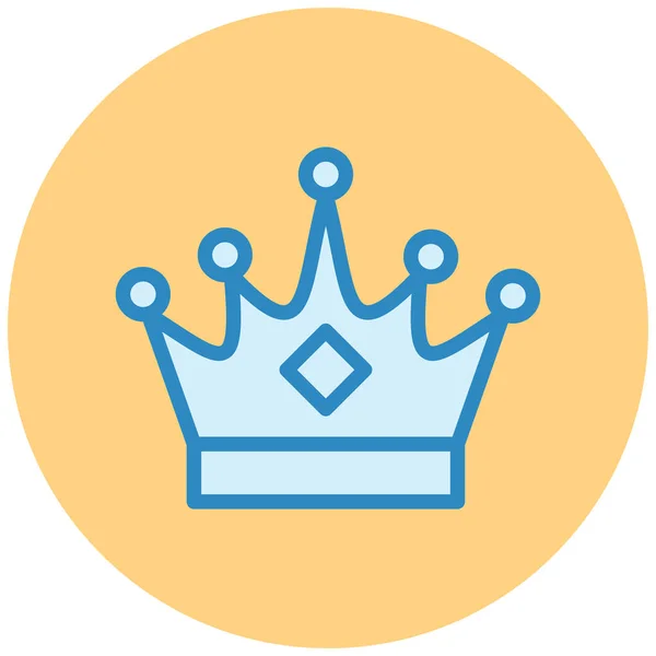 Krone Web Symbol Einfache Illustration — Stockvektor