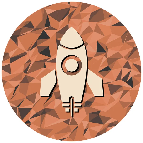 Roket. Web simgesi basit illüstrasyon