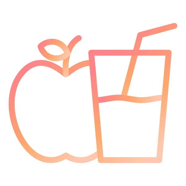 Ilustración Vector Icono Moderno Apple Juice — Vector de stock