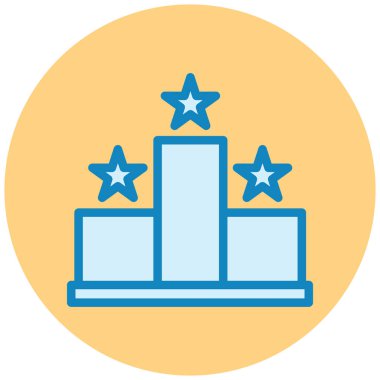 Podyum. Web simgesi basit illüstrasyon