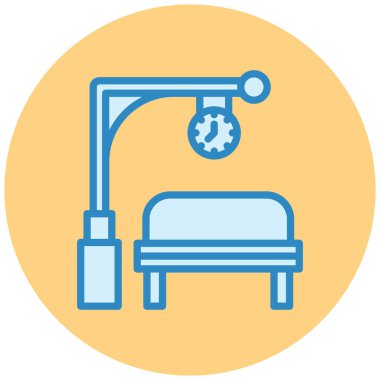 Yedek kulübesi Web simgesi basit illüstrasyon