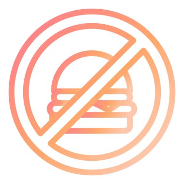 Fast Food modern ikon vektör çizimi yok 