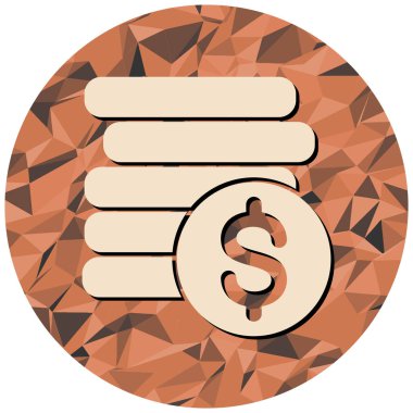 Dolar. Web simgesi basit illüstrasyon