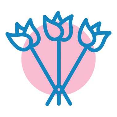 Çiçek. Web simgesi basit illüstrasyon