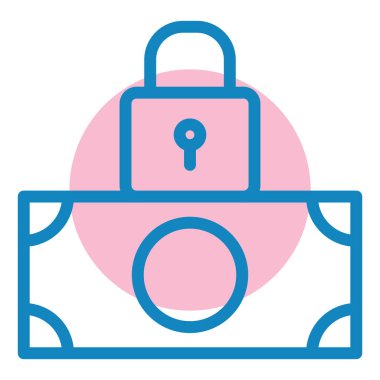 Kilit. Web simgesi basit illüstrasyon