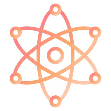 Atom modern simge vektör illüstrasyonu 
