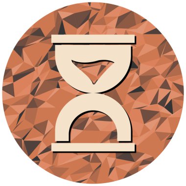 Moda biçimi izole edilmiş arkaplanda kum saati simgesi